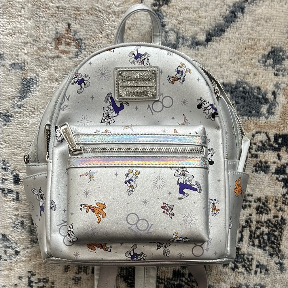 Loungefly Silver Disney Character Backpack